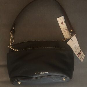 NWT DIVINA FIRENZE Black Leather Shoulder Bag 🇮🇹